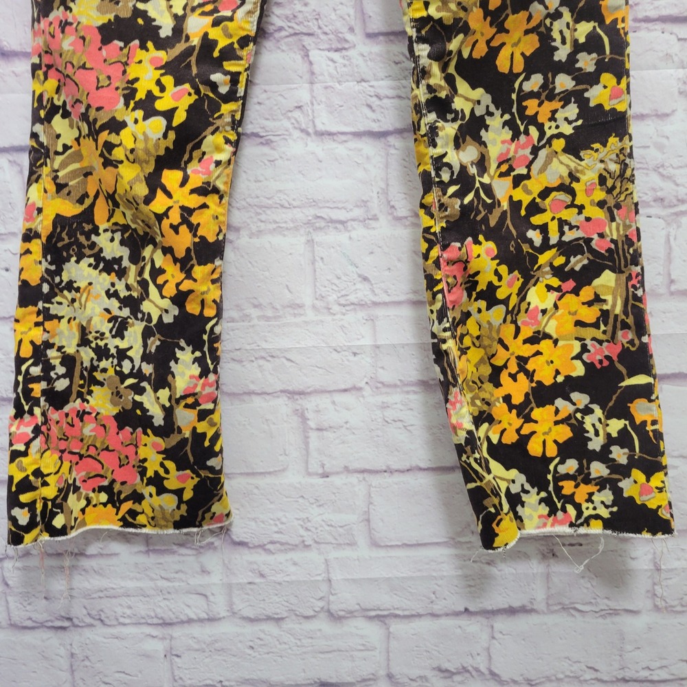 Mother Hustler Ankle Fray Jeans Size 28 Hopscotch Autumn Floral High Rise Boho‎ - Picture 3 of 10